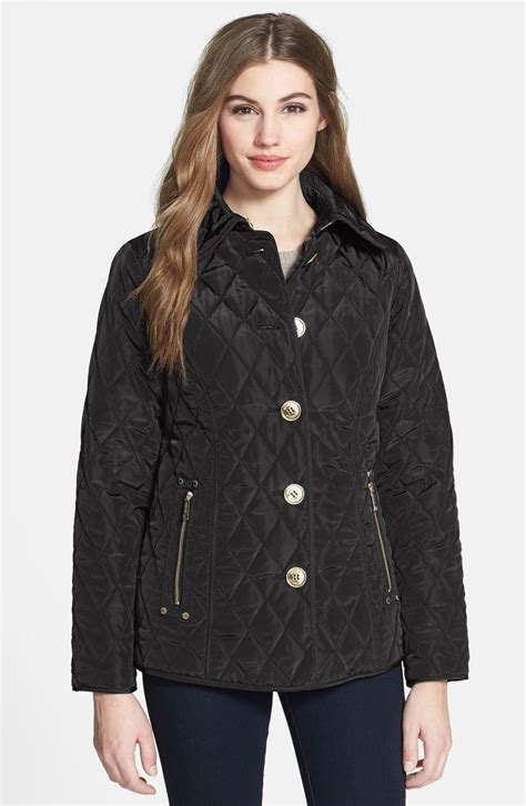 brown michael kors jacket|michael kors black quilted jacket.